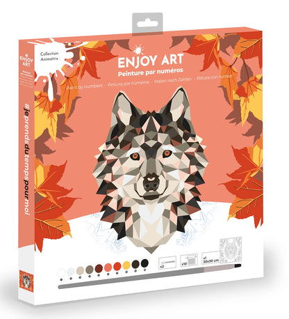 ENJOY ART PEINTURE N° 30X30CM LOUP