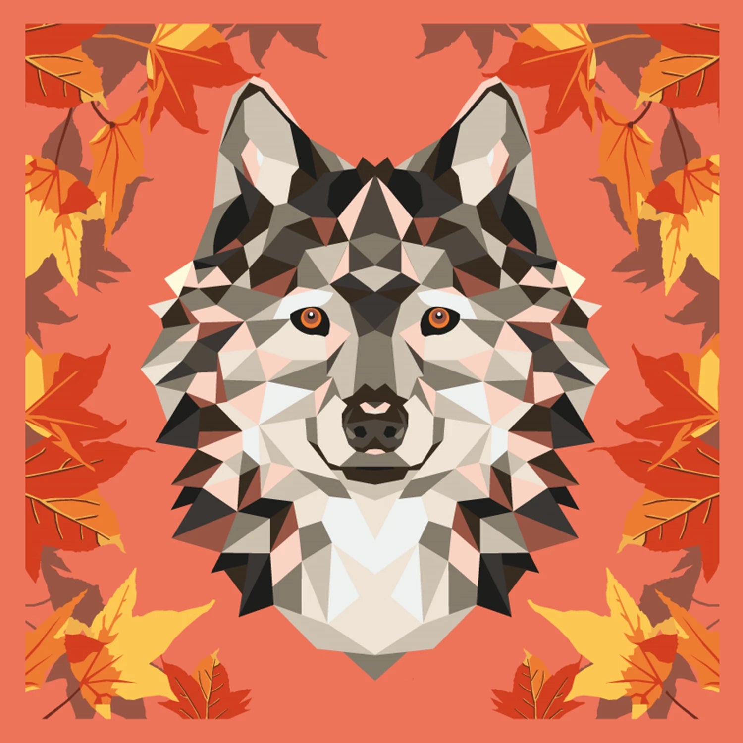 ENJOY ART PEINTURE N° 30X30CM LOUP