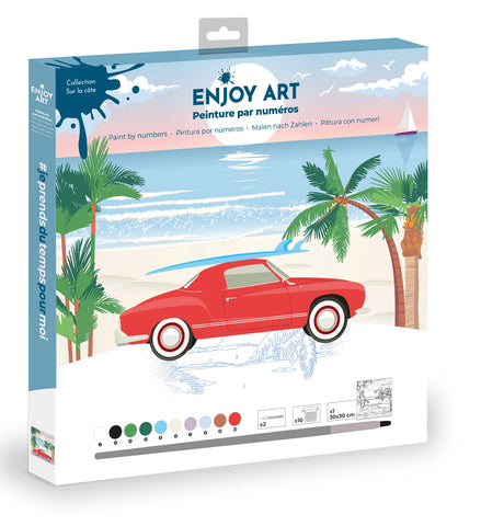 ENJOY ART PEINTURE N° 30X30CM BORD DE MER