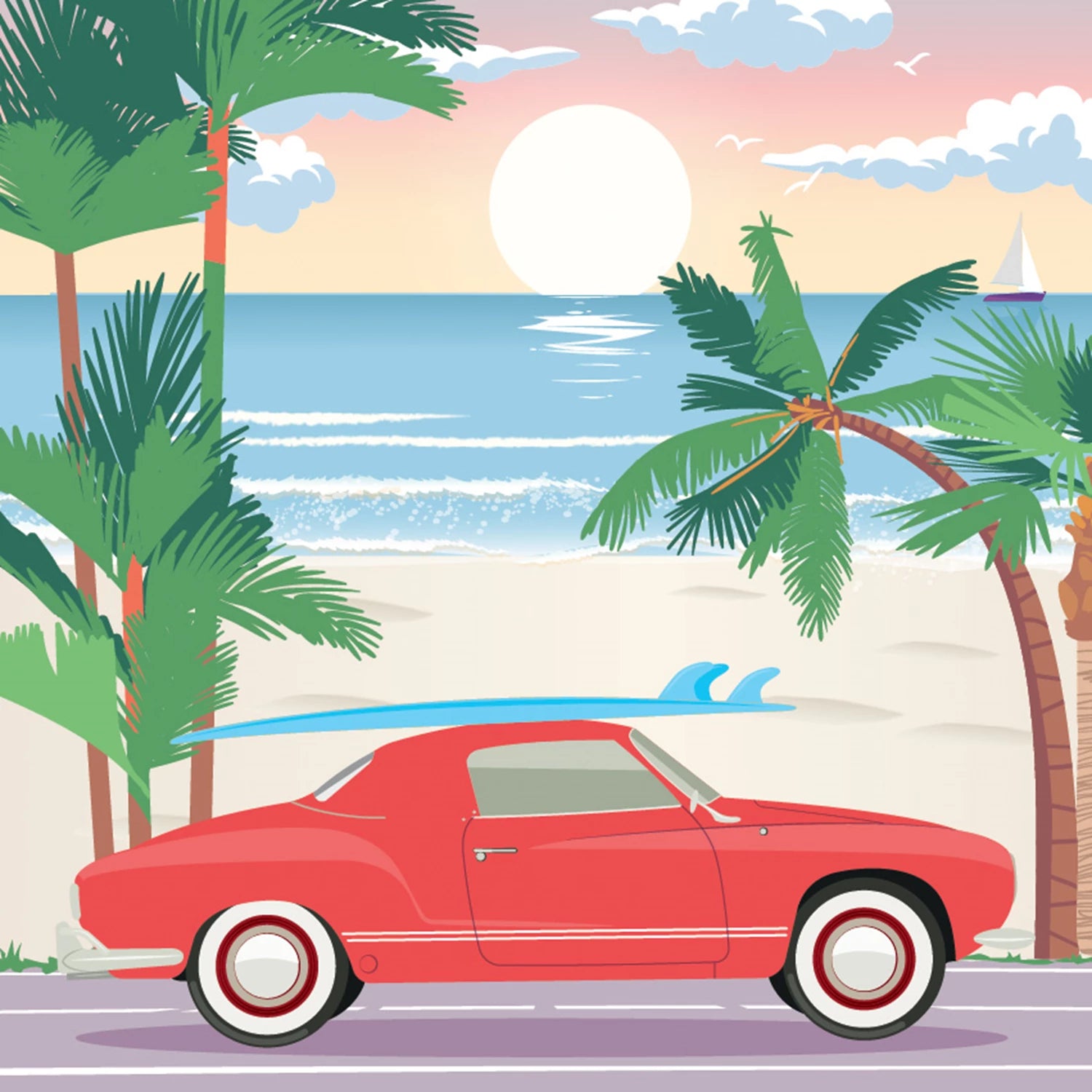 ENJOY ART PEINTURE N° 30X30CM BORD DE MER