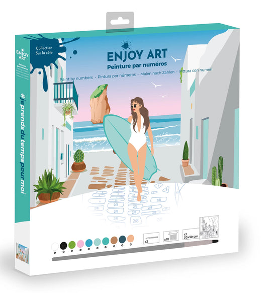 ENJOY ART PEINTURE N° 30X30CM RETOUR DE PLAGE