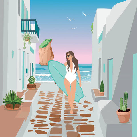 ENJOY ART PEINTURE N° 30X30CM RETOUR DE PLAGE