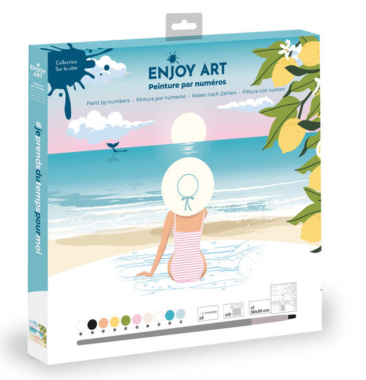 ENJOY ART PEINTURE N° 30X30CM HORIZON & CITRONS