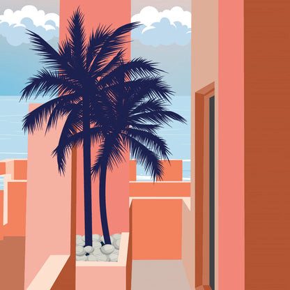 ENJOY ART PEINTURE N° 30X30CM SOUS LES PALMIERS