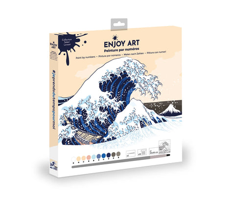 ENJOY ART PEINTURE N° 30X30CM SOLEIL LEVANT -LA VAGUE