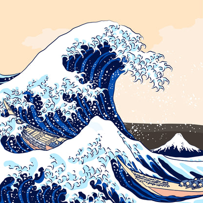 ENJOY ART PEINTURE N° 30X30CM SOLEIL LEVANT -LA VAGUE