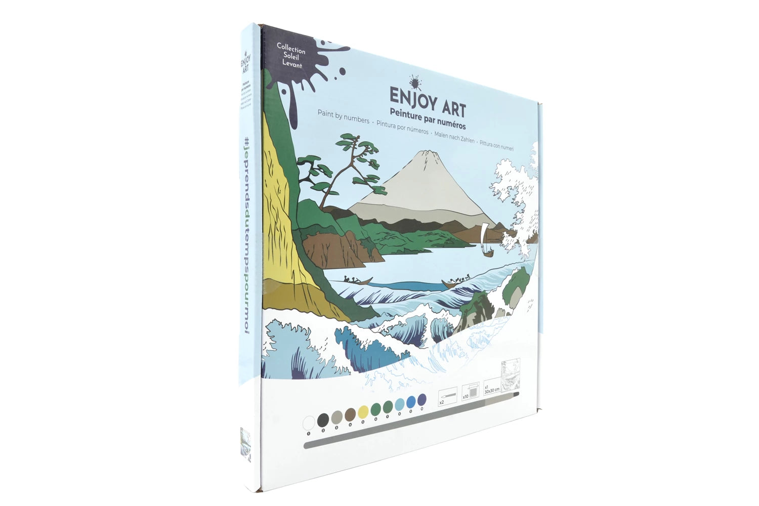 ENJOY ART PEINTURE N° 30X30CM SOLEIL LEVANT- MONT FUJI