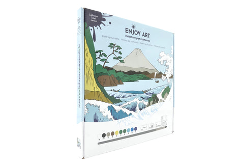 ENJOY ART PEINTURE N° 30X30CM SOLEIL LEVANT- MONT FUJI