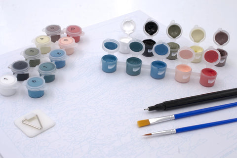 ENJOY ART PEINTURE N° 30X30CM SOLEIL LEVANT-PAGODE