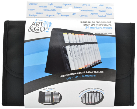 TROUSSE DE RANGEMENT CHEVALET POUR 24 MARQUEURS A ALCOOL