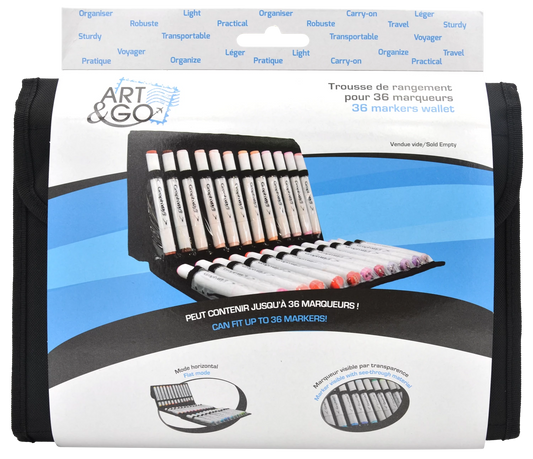 TROUSSE DE RANGEMENT CHEVALET POUR 36 MARQUEURS A ALCOOL