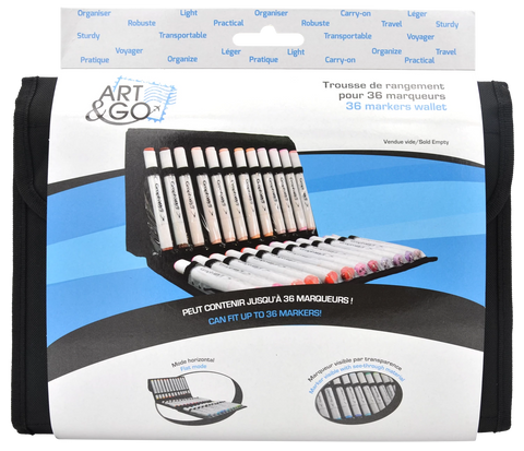 TROUSSE DE RANGEMENT CHEVALET POUR 36 MARQUEURS A ALCOOL