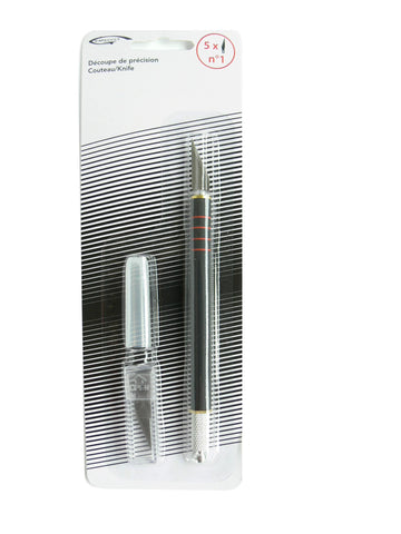 GRAPHO’CUT COUTEAU N°1 CORPS NOIR AVEC GRIP ANTI GLISSE AVEC