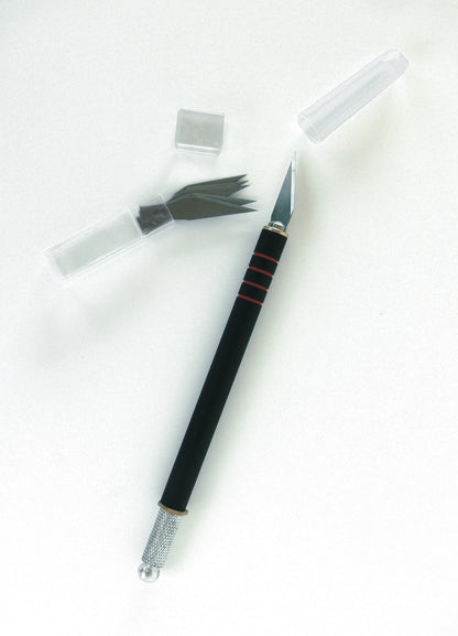 GRAPHO’CUT COUTEAU N°1 CORPS NOIR AVEC GRIP ANTI GLISSE AVEC