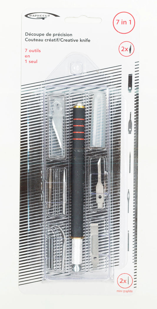 GRAPHO'CUT COUTEAU N°1 MANCHE ANTIDERAPANT & CAPUCHON DE SEC