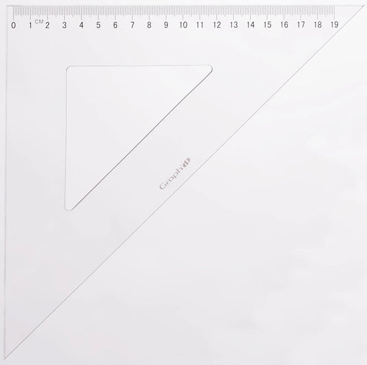 GRAPH'IT EQUERRE GRADUEE 45° 2 BORDS ANTITACHES 30CM