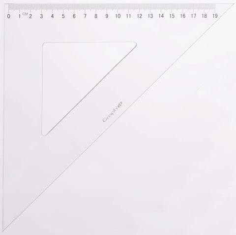GRAPH'IT EQUERRE GRADUEE 45° 2 BORDS ANTITACHES 30CM