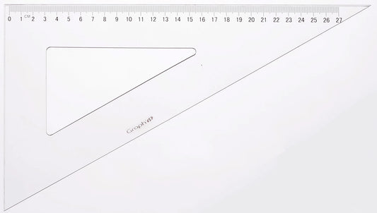 GRAPH'IT EQUERRE GRADUEE 60° 2 BORDS ANTITACHES 30CM