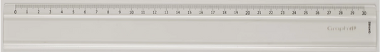GRAPH'IT REGLE GRADUEE 1 BISEAU 1 BORD ANTITACHE 30CM