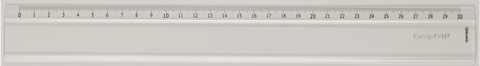 GRAPH'IT REGLE GRADUEE 1 BISEAU 1 BORD ANTITACHE 30CM
