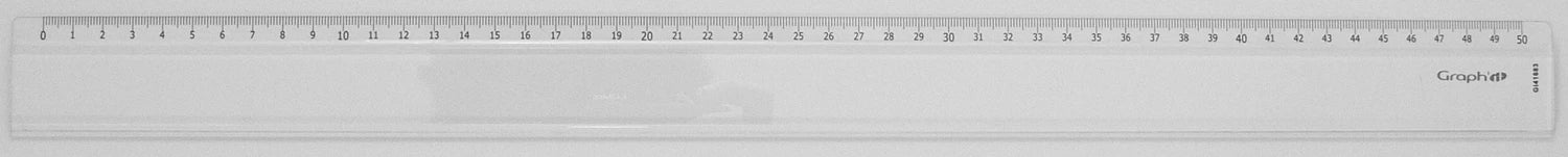 GRAPH'IT REGLE GRADUEE 1 BISEAU 1 BORD ANTITACHE 50CM