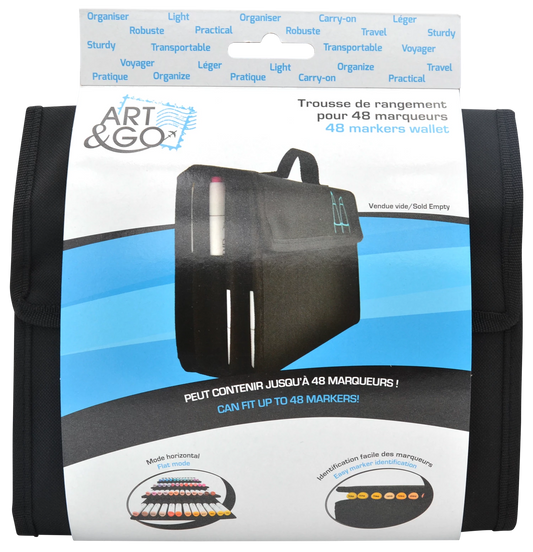 TROUSSE DE RANGEMENT CHEVALET POUR 48 MARQUEURS A ALCOOL