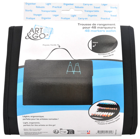 TROUSSE DE RANGEMENT CHEVALET POUR 48 MARQUEURS A ALCOOL