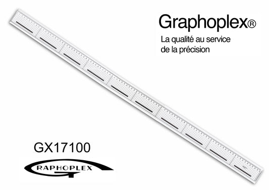 REGLE DE COUPE BORD ACIER ANTIGLISSE QUADRILLEE 100CM