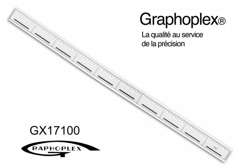 REGLE DE COUPE BORD ACIER ANTIGLISSE QUADRILLEE 100CM