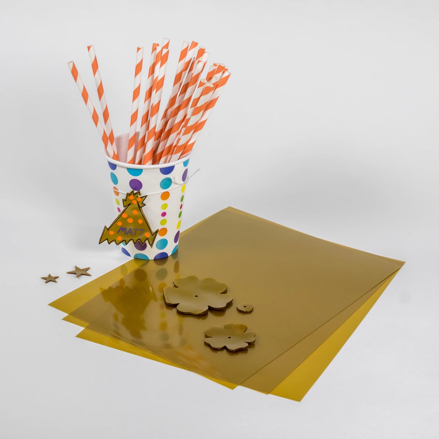 DIAM'S PLASTIQUE FOU 7 FEUILLES : METALLISE OR