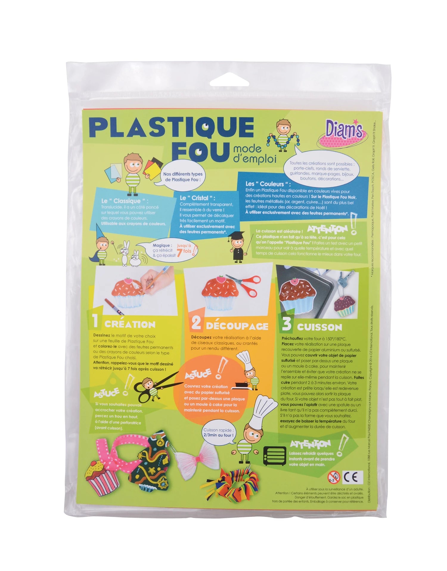 DIAM'S PLASTIQUE FOU : LOT DE 30 COULEURS ASSORTIES