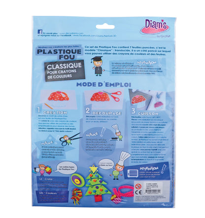 DIAM'S PLASTIQUE FOU 7 FEUILLES : TRANSPARENT