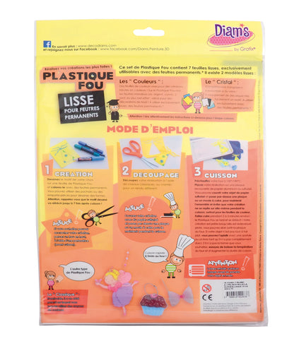 DIAM'S PLASTIQUE FOU 7 FEUILLES : BLANC