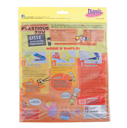 DIAM'S PLASTIQUE FOU 7 FEUILLES : COULEURS ASSORTIES