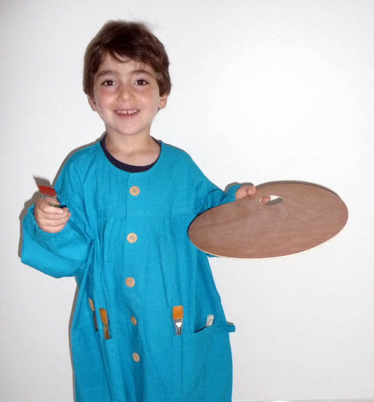 BLOUSE DE PEINTURE JUNIOR 6-8 ANS BEIGE