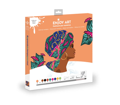 ENJOY ART PEINTURE N° 30X30CM FLOWER POWER AISSA