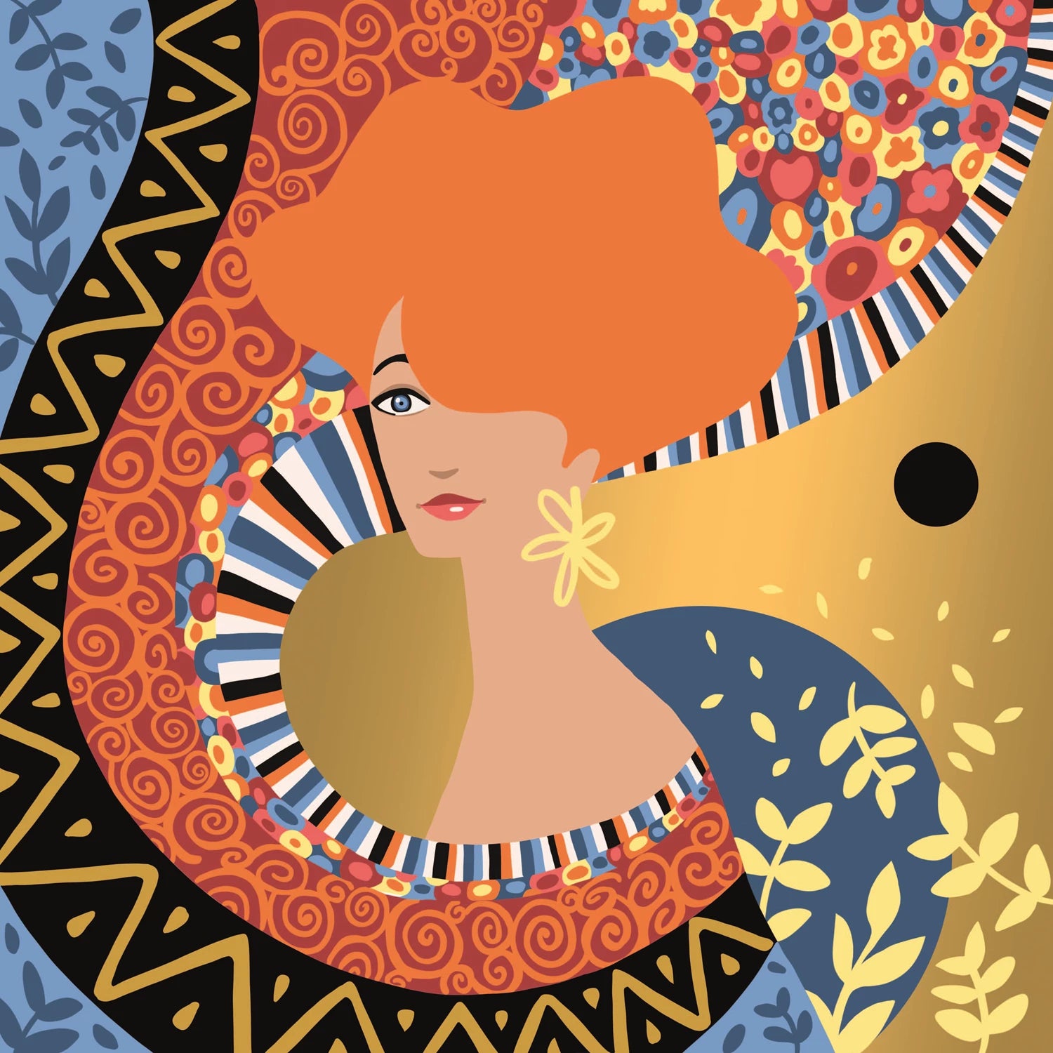 ENJOY ART PEINTURE N° 30X30CM FLOWER POWER DORA