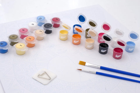 ENJOY ART PEINTURE N° 30X30CM FLOWER POWER DORA