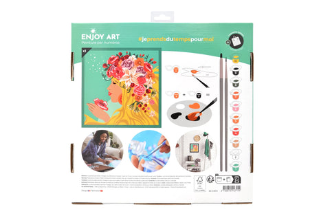 ENJOY ART PEINTURE N° 30X30CM FLOWER POWER SYLVIA