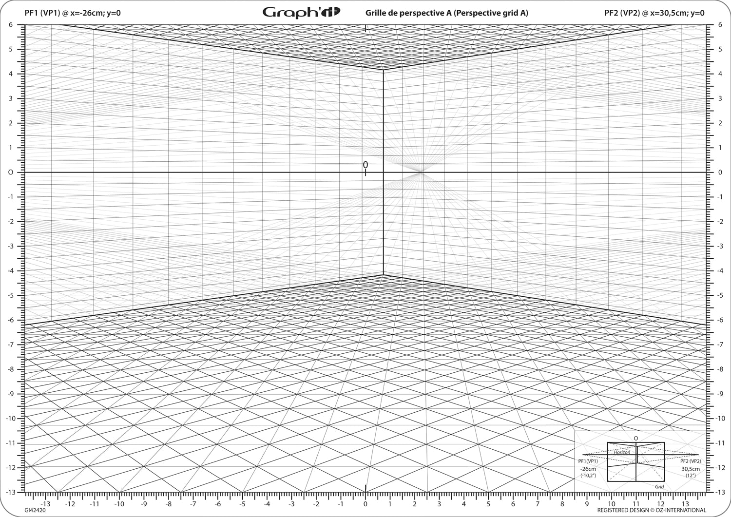 GRAPH'IT GRILLE DE PERSPECTIVE A OBLIQUE