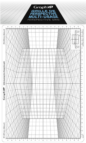 GRAPH'IT GRILLE DE PERSPECTIVE D CUBE EN PERSPECTIVE OBLIQUE