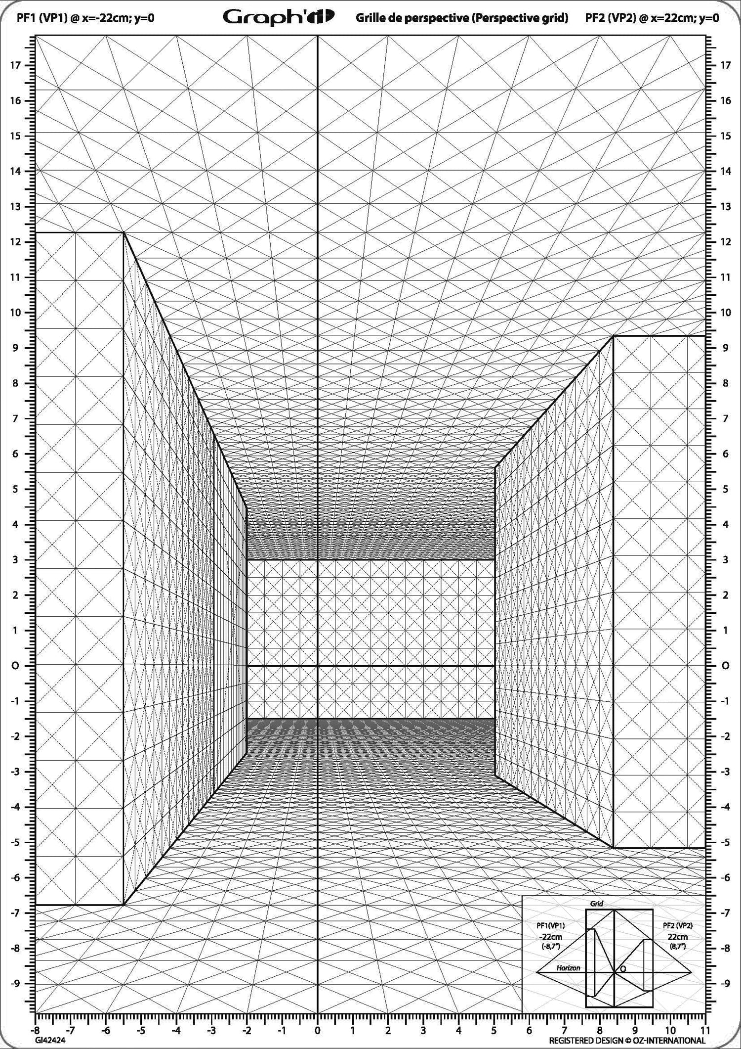 GRAPH'IT GRILLE DE PERSPECTIVE E RUE EN PERSPECTIVE FRONTALE