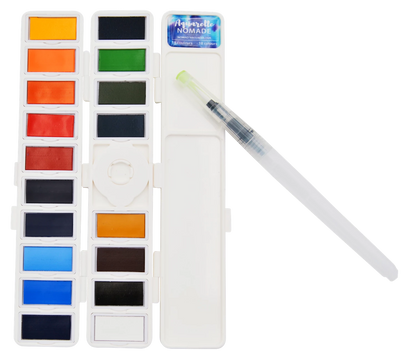 ART&GO PALETTE AQUARELLE ACCORDEON 18 COULEURS
