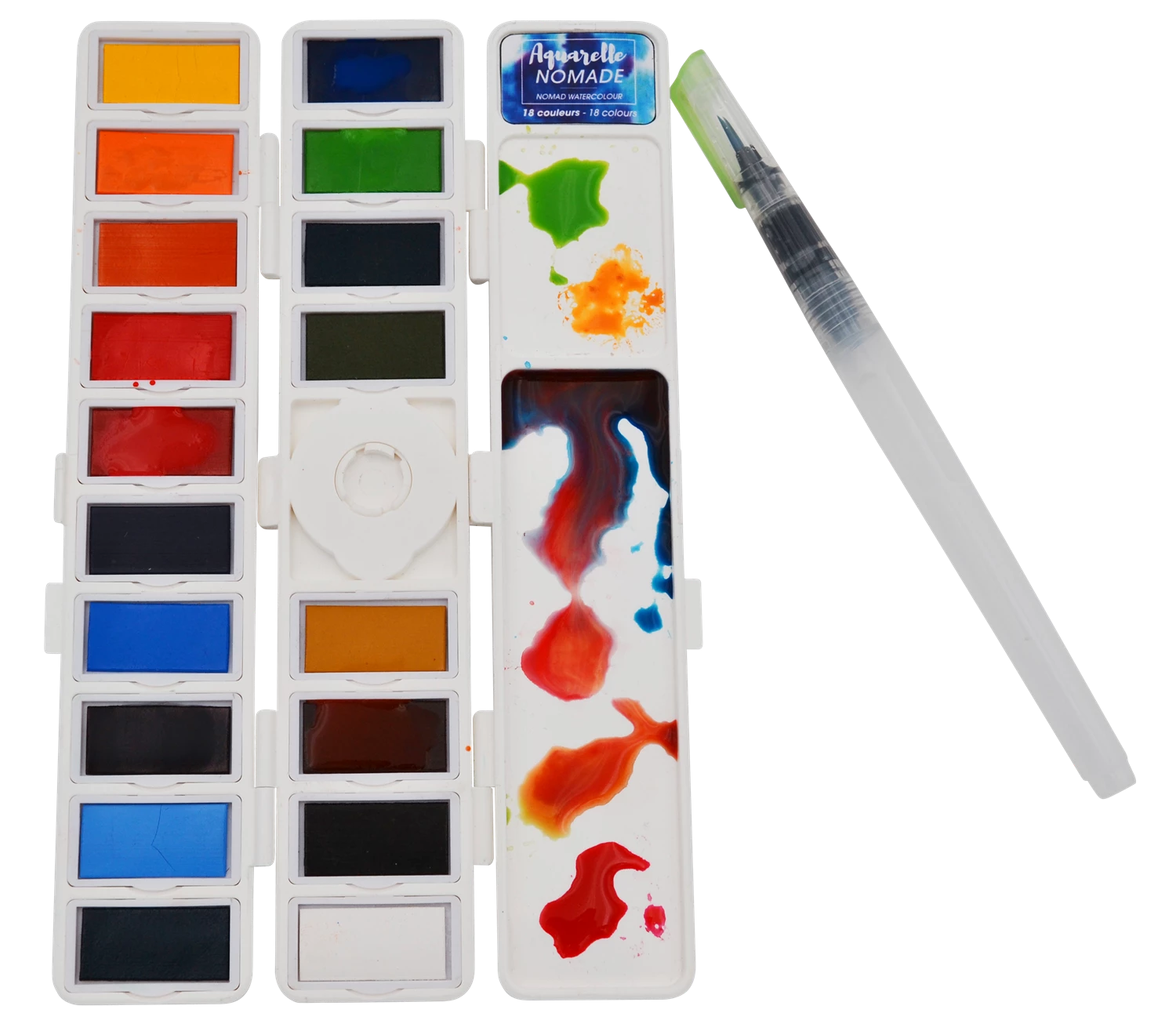 ART&GO PALETTE AQUARELLE ACCORDEON 18 COULEURS