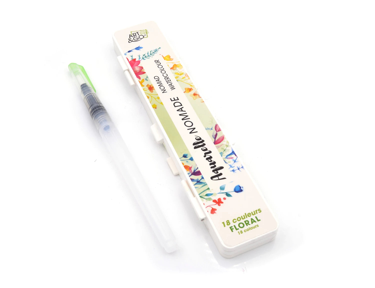 ART&GO PALETTE AQUARELLE ACCORDEON 18 COULEURS FLORAL