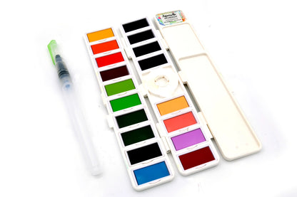 ART&GO PALETTE AQUARELLE ACCORDEON 18 COULEURS FLORAL