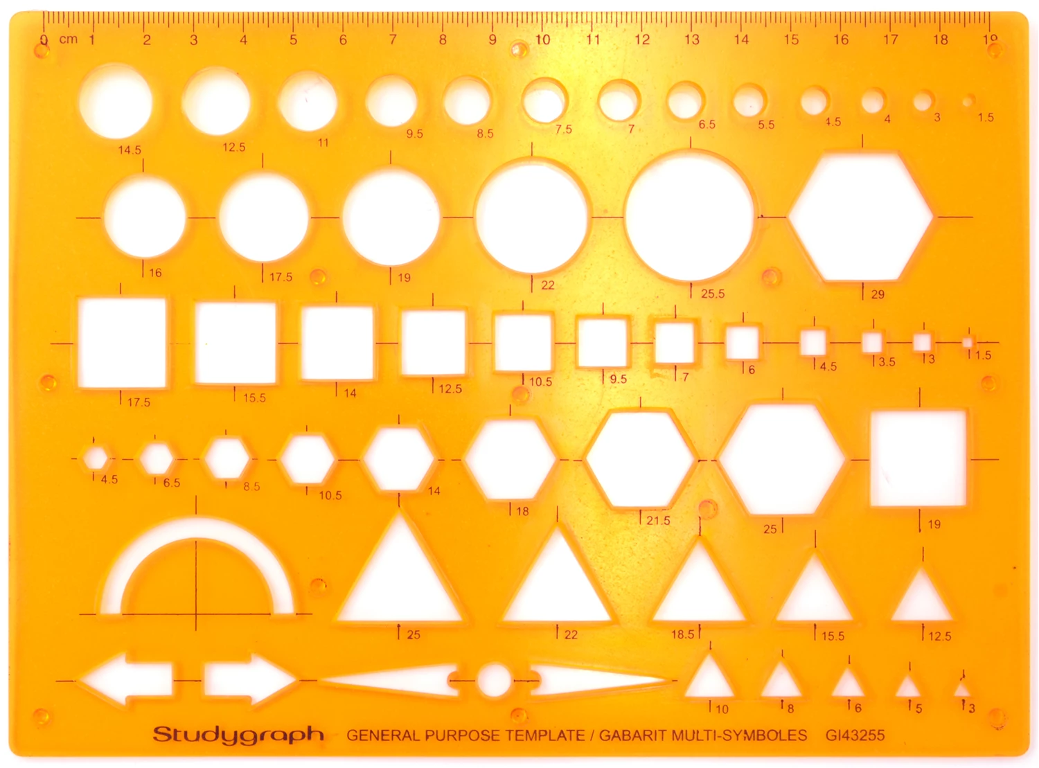 GABARIT MULTI-SYMBOLES/SECTIONS TRANSVERSALES