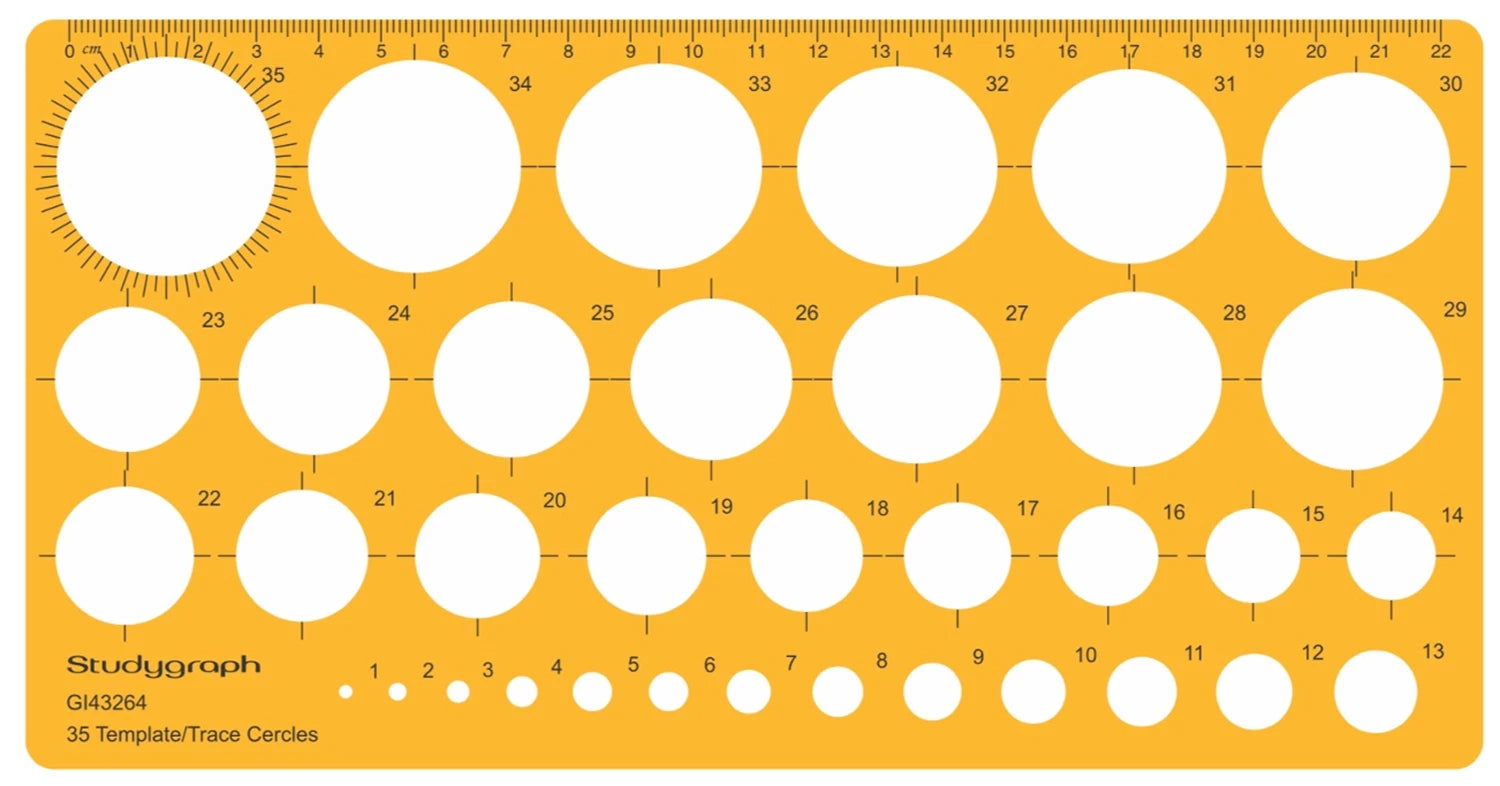 TRACE CERCLES ETUDIANT 1 A 36MM