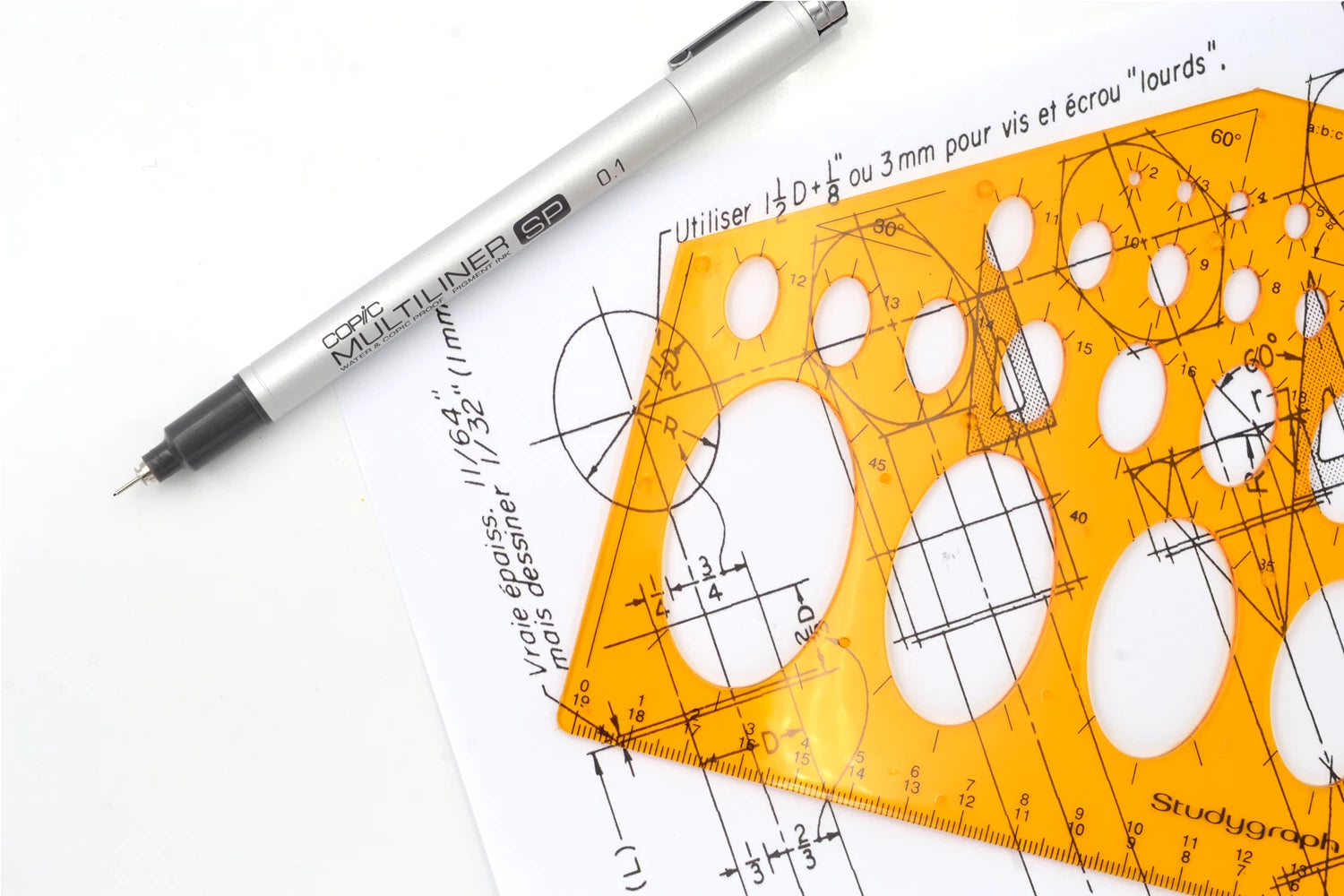 GRAPH'IT STUDYGRAPH TRACE ELLIPSES 35° ISOMETRIQUE
