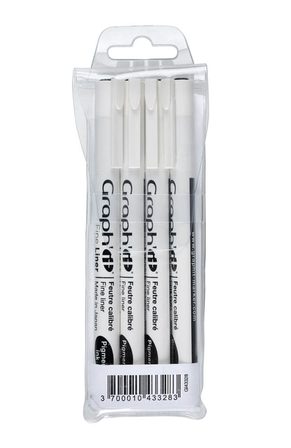 GRAPH'IT POCHETTE DE 4 FINE LINERS NOIR (003 0.1 0.3 0.5)